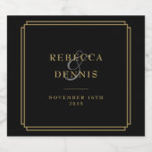 Klassische Art Deco Schaumweinetikett (Einzelnes Label)