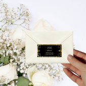 Klassische Art Deco Vintage Rücksendeadresse Adressaufkleber