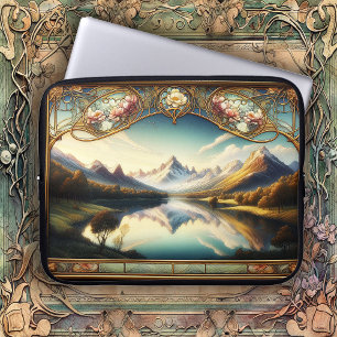Klassische Art Nouvea-Landschaftskunst Laptopschutzhülle