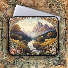 Klassische Art Nouveau-Landschaftskunst Laptopschutzhülle