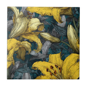 Klassische Art Nouveau-Lilienfliesen für das Badez Fliese