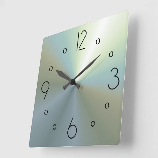 Klassische atmosphärische Silbereffekte Schlichte Quadratische Wanduhr (Winkel)