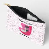 Klassische Atomkatzen DiamantCollars Pink Polka Do Zubehörtasche (Offen)