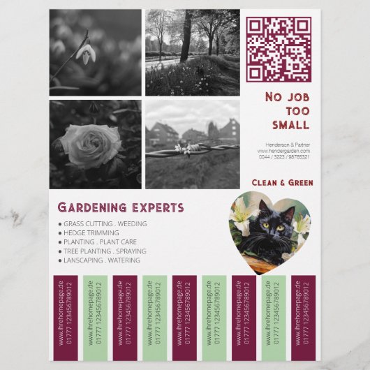 Klassische Aushänge mit Abreisszettelchen Flyer (Vorne)