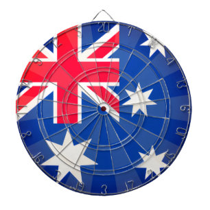 Klassische AUSTRALIEN Blau Weiß Rot Farbige Flagge Dartscheibe