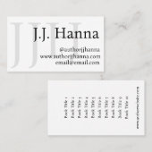 Klassische Author-Visitenkarte Visitenkarte (Vorne/Hinten)