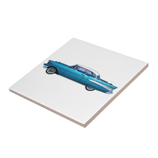 Klassische Auto Chevy BelAire Gewohnheitsfliese Fliese (Seite)