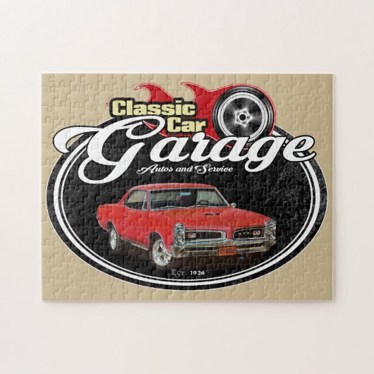 Klassische Auto-Garage GTO Puzzle (Horizontal)