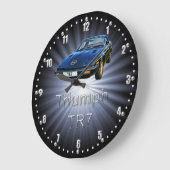 Klassische Auto-Wanduhr Triumphs TR7 Große Wanduhr (Winkel)