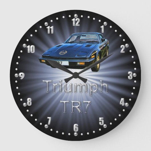 Klassische Auto-Wanduhr Triumphs TR7 Große Wanduhr (Vorderseite)