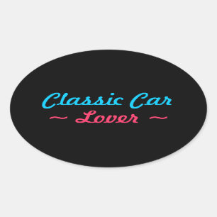 KLASSISCHE AUTOaufkleber (4) Ovaler Aufkleber