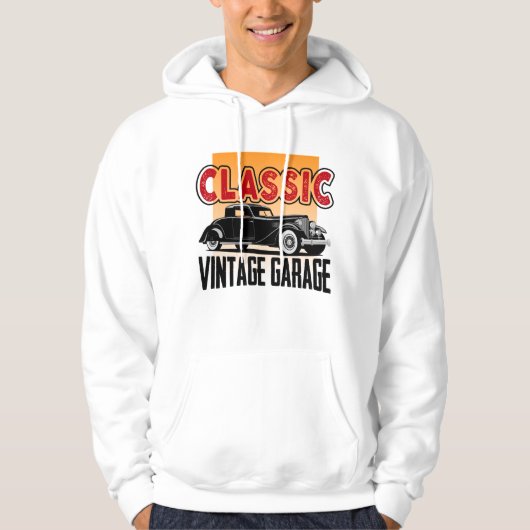 Klassische Autogarage Hoodie (Vorderseite)