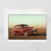 Klassische Autokarte: Pontiac Streamliner '41 Postkarte (Vorne/Hinten)