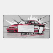Klassische Autokultur, schlank modern. Rot und Gra Schreibtischunterlage (Tastatur & Maus)