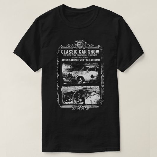 Klassische Automobil-Show individuell anpassen T-Shirt (Design vorne)