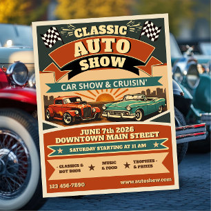 Klassische Automobilausstellung Flyer