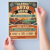 Klassische Automobilausstellung Flyer (Hand)