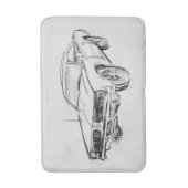 Klassische Automobilskizze IV Badematte (Vorderseite Vertikal)