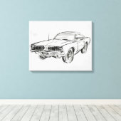 Klassische Automobilskizze IV Leinwanddruck (Insitu (Holzboden))