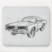 Klassische Automobilskizze IV Mousepad (Vorne)