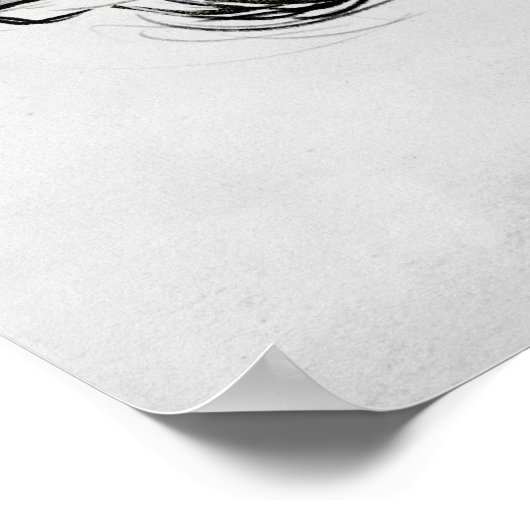 Klassische Automobilskizze IV Poster (Ecke)