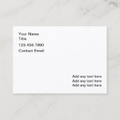 Klassische Automotive Luxury Business Cards Visitenkarte (Rückseite)