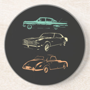 Klassische Autos - 80er & 90er Grafik Retro Getränkeuntersetzer