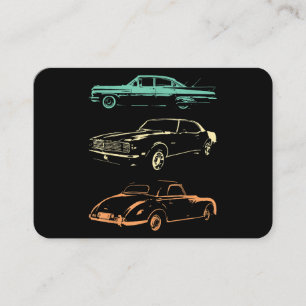 Klassische Autos - 80er & 90er Grafik Retro Visitenkarte
