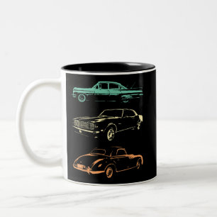 Klassische Autos - 80er & 90er Grafik Retro Zweifarbige Tasse