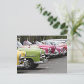 Klassische Autos aus dem kubanischen Sortiment Pos Postkarte (Stehend Vorderseite)