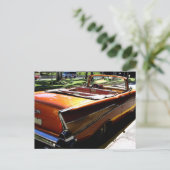 Klassische Autos aus Kuba, Cool Orange Cabrio Postkarte (Stehend Vorderseite)