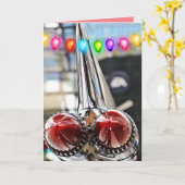 KLASSISCHE AUTOS FINS CADDY CHRISTMAS CARDS KARTE (Gelbe Blume)