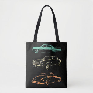 Klassische Autos - Grafik-Retro der 80er & 90er Tasche