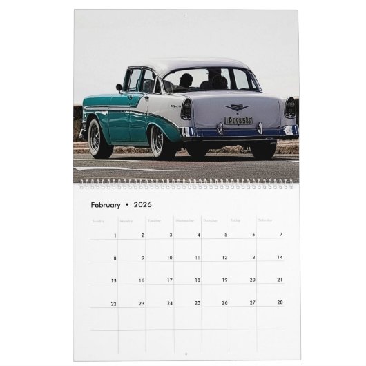 Klassische Autos in Kuba 2 - Kalender (Feb 2026)