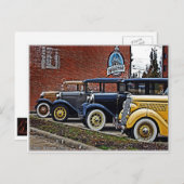 Klassische Autos Postkarte (Vorne/Hinten)