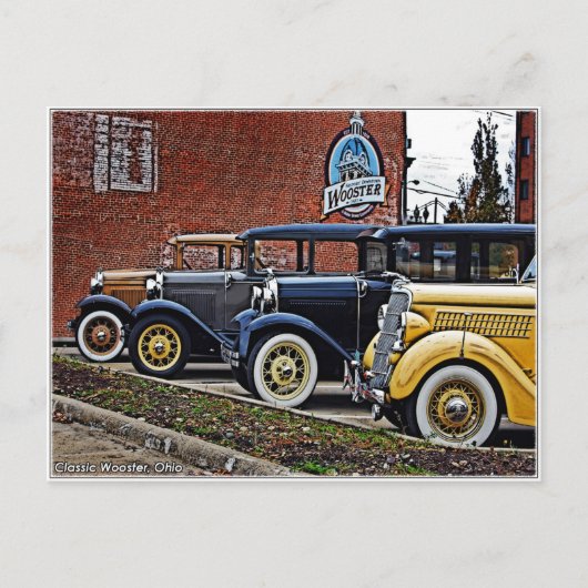 Klassische Autos Postkarte (Vorderseite)