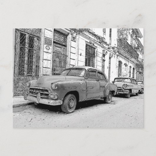 Klassische Autos Postkarte (Vorderseite)