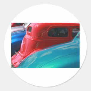 Klassische Autos Runder Aufkleber