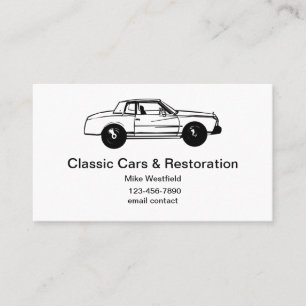 Klassische Autos und Restaurierung Visitenkarte