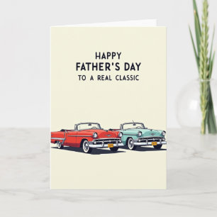 Klassische Autos zum Vatertag Karte
