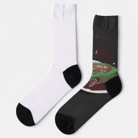 Klassische Autoshow Socken (Linkes Detail)