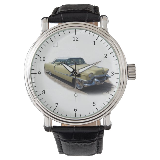 Klassische Autouhr der 50er Jahre Armbanduhr (Vorderseite)