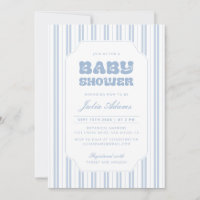 Klassische Baby Shower-Einladung in Pulverblau mit