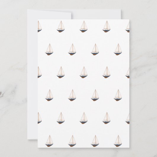 Klassische Babydusche für Nautical Sailboat Einladung (Rückseite)