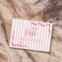 Klassische Babyparty-Windel-Raffle mit rosa Streif