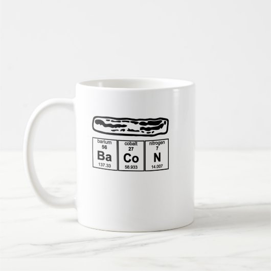 Klassische Bacon Strip Bacon Chemie Kaffeetasse (Links)