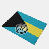 Klassische bahamische Flagge Fußmatte (Schrägansicht)