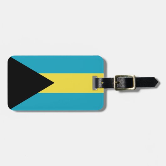 Klassische bahamische Flagge Gepäckanhänger (Vorderseite horizontal)