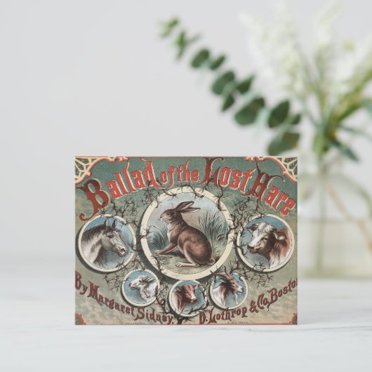 Klassische Ballade der verlorenen Hare Postkarte (Stehend Vorderseite)