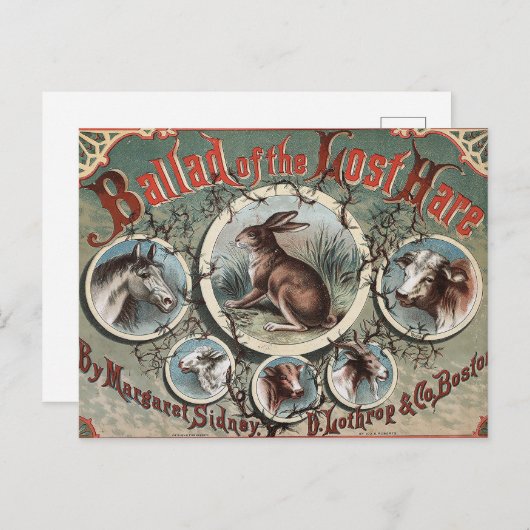 Klassische Ballade der verlorenen Hare Postkarte (Vorne/Hinten)